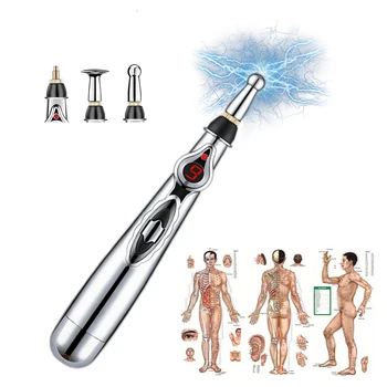 Многофункциональная Электронная Ручка для Акупунктурного Массажа Smart Pulse Meridian Energy Pen Обезболивающая Ручка для Лица, Спины, Шеи, Косметический Набор для Лица