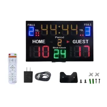 Многофункциональное баскетбольное табло в помещении Таймер Настенный счетчик Электронное табло для тенниса в помещении Волейбола дзюдо