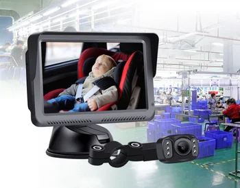 Мониторинг ребенка в автомобиле, инфракрасная камера с 5-дюймовым AHD дисплеем в автомобиле