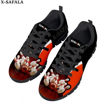 Мужская повседневная базовая повседневная обувь с принтом клуба игроков в боулинг, дышащие легкие сетчатые кроссовки на шнуровке, Мужская женская спортивная обувь-8