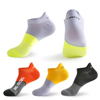Мужские носки Велосипедные Спортивные носки для бега Хлопчатобумажные Баскетбольные спортивные носки Зимние Дышащие Дезодоранты Короткие Носки для бега до щиколоток