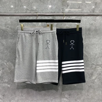 Мужские шорты TB THOM 2023, Летние шорты Корейского модного бренда Kawaii, брюки в полоску Matchman, Повседневная уличная одежда, Короткие брюки
