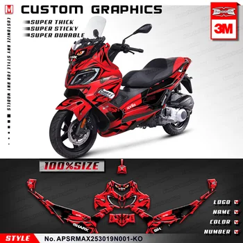 Набор виниловых наклеек с изображением Кунг-фу-графики, клеи для скутеров Aprilia SR MAX 250 300 2019 2020