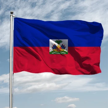 Наружная Двусторонняя печать флагов Гаити из 100% Полиэстера на заказ 3x5 флаг Гаити