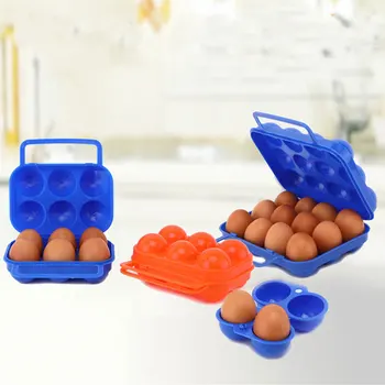 Наружная складная коробка для яиц, коробка из-под яиц с 12 ячейками, переносная пластиковая упаковка для кемпинга, защита от поломок, защита от давления, чехол для хранения