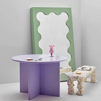 Настенное зеркало во весь рост, Эстетичное Украшение спальни в скандинавском стиле для ванной комнаты, Большое напольное зеркало для девочек, Нестандартная мебель для дома Espelho