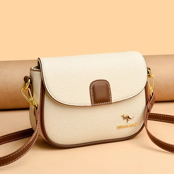 Натуральная кожа, маленькая сумка-мессенджер в простом стиле, женская однотонная сумка через плечо с широким ремешком, женский кошелек для телефона, сумочка
