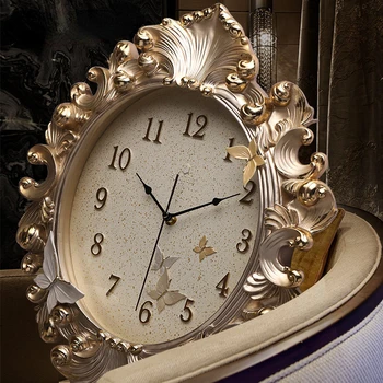 Новые легкие роскошные часы, Европейские настенные часы, настенные часы для гостиной, креативные сканирующие часы, настенные часы, Настенные часы современного дизайна