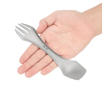 Нож из титанового сплава, вилка, ложка, посуда, ультралегкая портативная посуда, многофункциональный инструмент для кемпинга на открытом воздухе