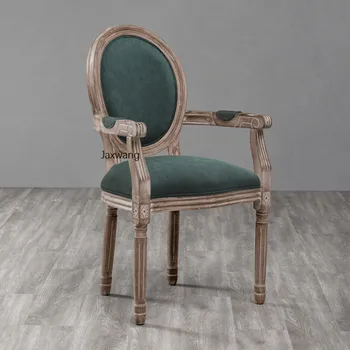 Обеденные стулья для маникюра в скандинавском стиле для кухни Мебель для дома Обеденный стул для ресторана Современный стул Американский стул для макияжа из массива дерева