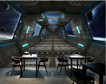 Обои для рабочего стола beibehang с современным дизайном extended space space capsule интернет-кафе technology sense space
