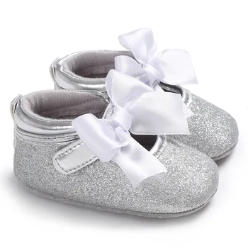 Обувь для маленьких девочек, Обувь для новорожденных, Милая обувь принцессы с узлом бабочки, Мягкая подошва, Обувь для детской кроватки, ходунки