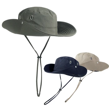 Однотонные солнцезащитные шляпы для мужчин, кепка для рыбалки на открытом воздухе, Кепки для кемпинга, кепки для пеших прогулок, Солнцезащитная шляпа для женщин с широкими полями, повседневные пляжные кепки для путешествий
