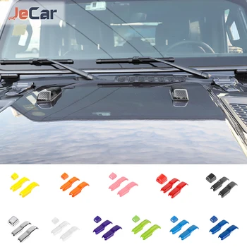 Передний капот автомобиля JeCar, Декоративная Насадка стеклоочистителя заднего стекла, Накладка для Jeep Wrangler JL 2018 up, Внешние Аксессуары