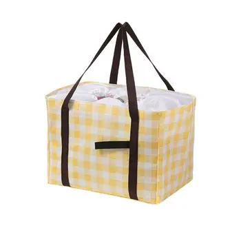 Переносная сумка для ланча, складная двухслойная защитная сумка для кемпинга, фиксирующая температуру в кемпинге, сумка для пикника, принадлежности для кемпинга