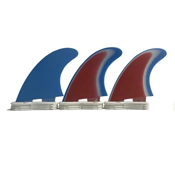 Плавники для доски для серфинга Thruster Twin Tab II из стекловолокна, двойные выступы из цельного стекловолокна, 2 базовых плавника, разноцветный плавник