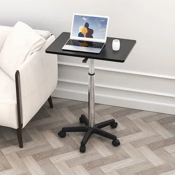 Подвижный и регулируемый компьютерный стол, Стоячий рабочий стол, Маленький прикроватный столик для ноутбука