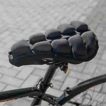 Подушка для велосипедного седла Надувной 3D Мягкий чехол для велосипедного сиденья MTB Коврик для горного велосипеда Наружная Дышащая Амортизирующая подушка