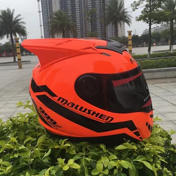 Полнолицевой шлем Мотоциклетный Шлем Внедорожный Оранжевый Шлем Профессиональный Раллийный шлем Casco Гоночный шлем