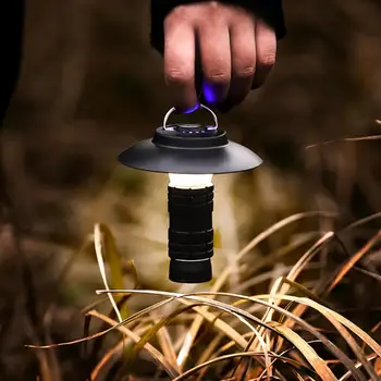 Портативный походный фонарь с магнитной USB-батареей, 3 режима освещения, Походный фонарь, Наружный светодиодный фонарик, Принадлежности для палаточного лагеря