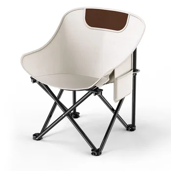 Походный лунный стул для кемпинга, барбекю из древесного зерна, алюминиевый сплав, переносное кресло для отдыха на открытом воздухе, откидное кресло для кемпинга, складной пляжный стул
