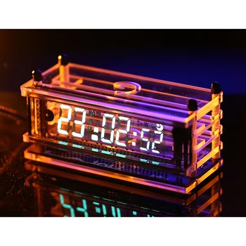 Прозрачный Экранный дисплей Настольные часы VFD Подарок бойфренду Цифровые светодиодные часы Креативные домашние часы Экран VFD с рассеянным освещением