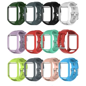 Регулируемый мягкий ремешок для спортивных часов, браслет для TomTom Spark Runner2/3, Однотонные силиконовые ремешки, смарт-аксессуары, браслет