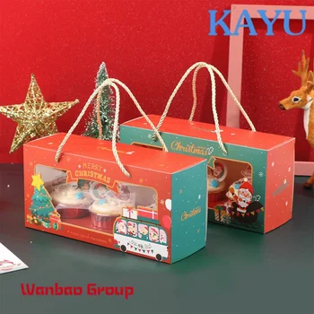 рождественская упаковочная коробка креативный подарок для печенья косметика календарь откидная сумка для коробок украшения