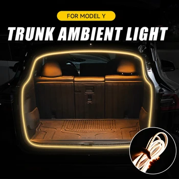Светодиодная лента с подсветкой 5 м Frunk Brighten Окружающее освещение для багажника Tesla Model 3 Y Светодиодная трубка Водонепроницаемый силиконовый фонарь для кемпинга