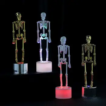 Светодиодные фонари-скелеты на Хэллоуин, Поддельные Светящиеся игрушки-скелеты, светящиеся в темноте, Тушь для ресниц для дома, в помещении, на улице, в саду, на кухне, для женщин
