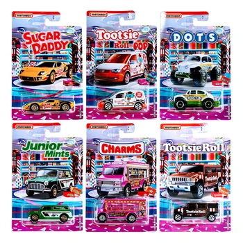 Серия Спичечных коробков С Конфетами Tootsie Roll Pop Charms Chow Mobile Sugar Daddy Volkswagen Beetle 1: 64 Литая Автомобильная игрушка 6 шт.