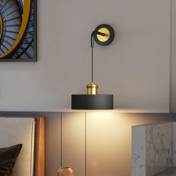 Скандинавский настенный светильник прикроватная лампа для спальни роскошный настенный светильник для гостиной современный минималистичный светильник для прохода в коридор