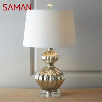 Современная настольная лампа SAMAN Dimmer Креативное роскошное настольное освещение LED для домашнего прикроватного украшения