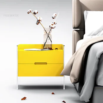 Современные минималистичные акриловые тумбочки для мебели спальни Скандинавского дизайна, легкая прикроватная тумбочка для дома класса Люкс, шкаф для хранения вещей