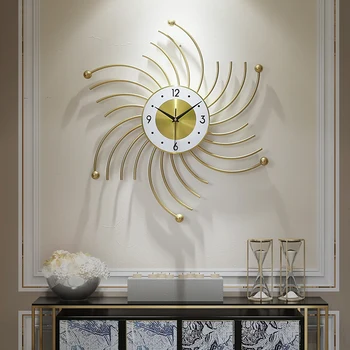 Современные роскошные настенные часы для гостиной, креативные Простые кварцевые бесшумные настенные часы, современный дизайн, украшение дома horloge