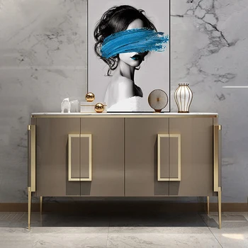 Современный минималистичный буфет Кухонный шкаф Мебель Витрина для веранды Витрина для гостиной Шиферный шкаф для веранды