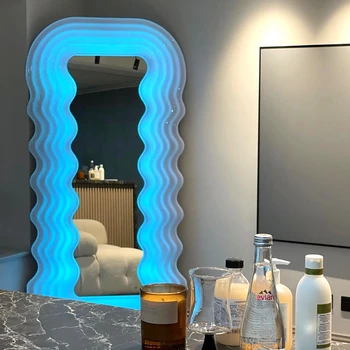 Современный роскошный торшер Art Contemporary Kawaii Twisted Smart Remote Nordic Mirror Light Эстетичный Домашний интерьер Lampara Decor