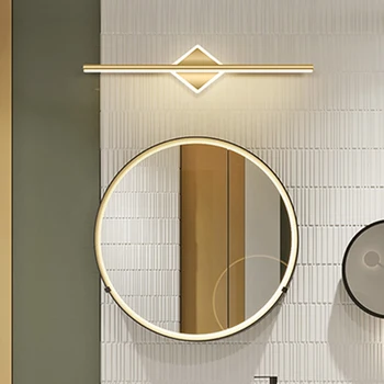 Современный светодиодный зеркальный светильник, Скандинавский простой Настенный светодиодный настенный светильник, зеркало в ванной комнате отеля, настенный светильник, роскошная Туалетная лампа для макияжа