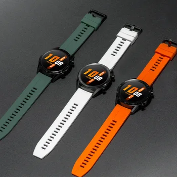 Спортивный ремешок для Samsung Galaxy watch 5/pro/4/classic/Active 2 20мм 22мм Силиконовый браслет huawei gt/Amazfit-GTS-GTR-4-3- ремешок 2e