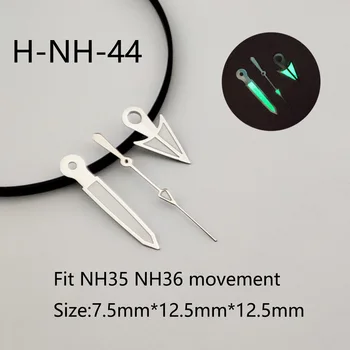 стрелка nh35, серебряная стрелка, зеленая, светящаяся, аксессуары для часов, подходит для секундных стрелок nh35, механизм nh36, все