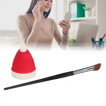 Угловая кисть-губка Набор губок для макияжа в форме красной Рождественской шляпы Набор кистей для теней для носа Косметический инструмент