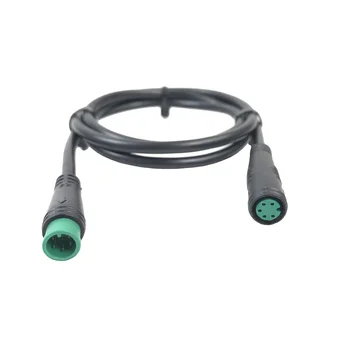 Удлинительный кабель для электровелосипеда 50 см с 5 контактами от мужчины к женщине, Зеленый разъем для электрического велосипеда, удлинительный кабель для дисплея Bafang, водонепроницаемый