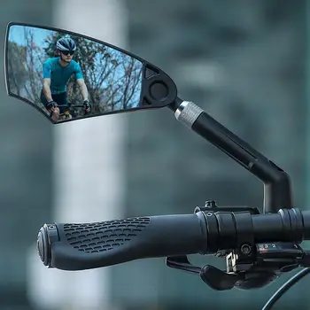 Удобное велосипедное зеркало С выдвижной ручкой, более четкое видение, антивзрывное крепление на руле, Зеркало заднего вида