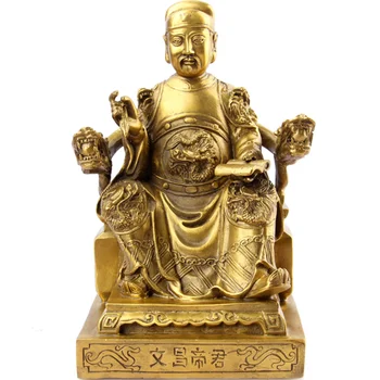 Украшение статуи императора Вэньчан из меди, Поклонение звезде Вэньчан, Украшение домашнего кабинета, рабочего стола, гостиной