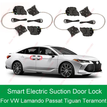 Умный автоматический дверной замок с электроприводом для Volkswagen Lamando Passat Tiguan, автоматическое мягкое закрытие двери, бесшумная дверь автомобиля