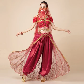 Фестиваль Арабских костюмов принцесс, индийский танец, вышивание, Болливудская костюмированная вечеринка Жасмин, косплей, необычный наряд принцессы Жасмин