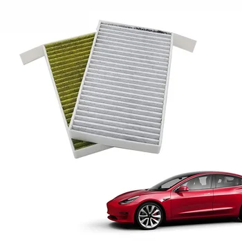 Фильтр автомобильного кондиционера для Tesla Модель 3 2017 2018 2019 Замена воздушного фильтра салона автомобиля на автозапчасти с активированным углем
