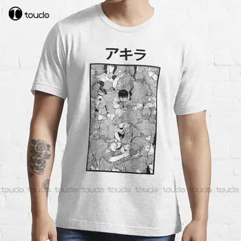 Футболка Akira Anime Sleeve Japan Tetsuo На заказ, футболки с цифровой печатью для подростков Aldult, унисекс, забавная художественная уличная одежда, мультяшная футболка