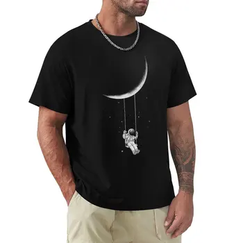 Футболка Moon Swing, футболка с изображением Луны, футболки, спортивные рубашки, мужские футболки оверсайз,