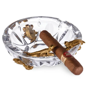хрустальная пепельница для сигар, резьба по бронзе, подарочные коробки с украшением CE-1201